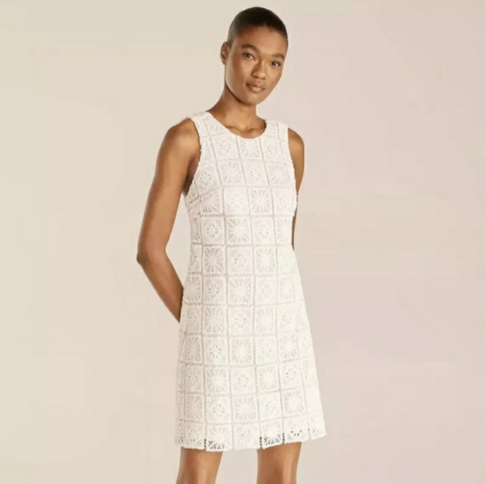 NWT Rebecca Taylor macrame dress size 10 crochet lace